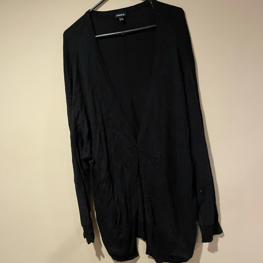 Torrid 4X Black Button Up Cardigan